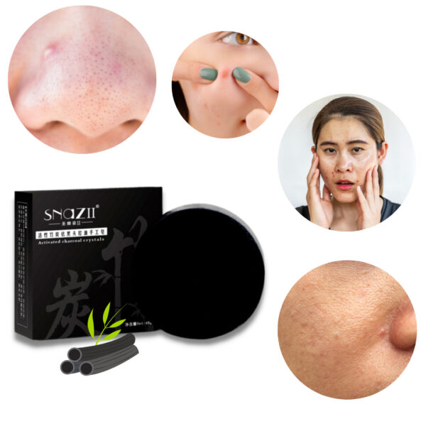 Bamboo Charcoal Soap Deep Cleaning Soap Eliminating Blackhead Acne. Bamboo Soap