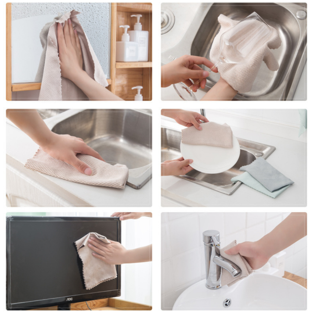 The wonder Microfiber Cleaning and Polishing Cloths Non-Abrasive, Reusable and Washable