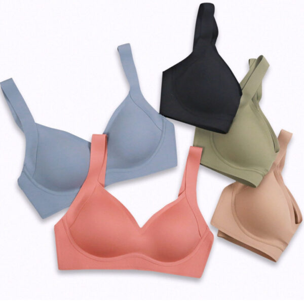 Fashion Latex Bra Steelless And Seamless With Gathering Pads Enough Support