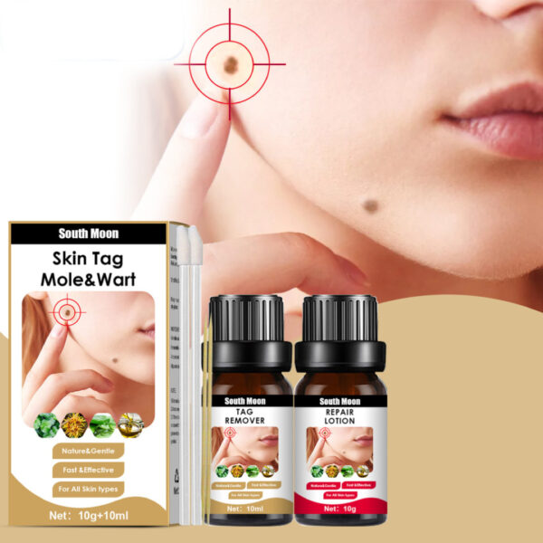 Mole And Wart Remover Set Natural Erase Liquid And Cream Remover +1 Repairment
