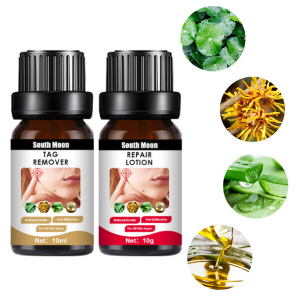 Mole And Wart Remover Set Natural Erase Liquid And Cream Remover +1 Repairment