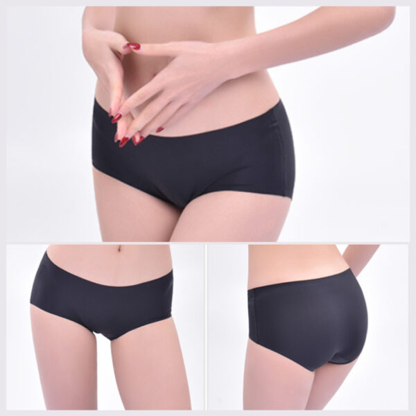 5 Pieces Women's Silky Underwear Invisible Panties Solid Color Soft Intimate Lingerie