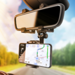 Car Mirror Phone Holder Adjustable Swivel Phone Holder