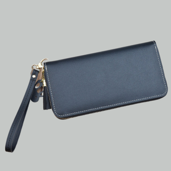 Contrast panel zip fringe phone case 12137