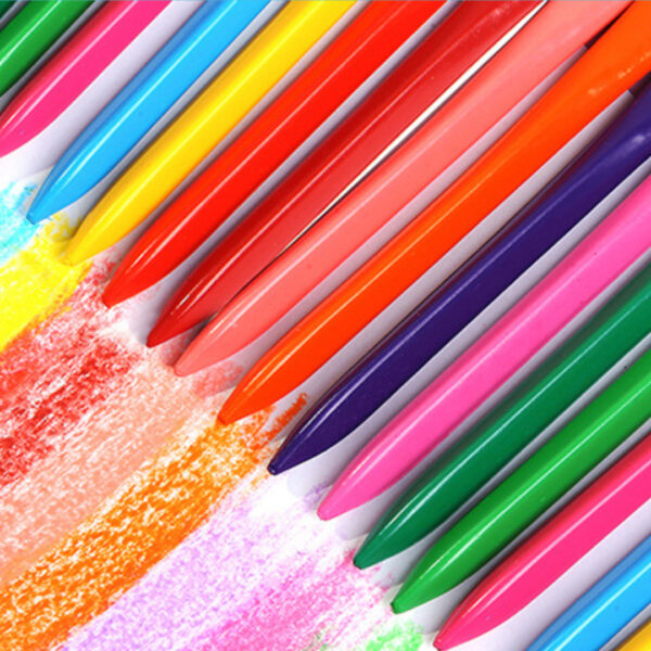 24-color Triangle Crayon Easy To Color Non-Dirty Hand Resin Crayon