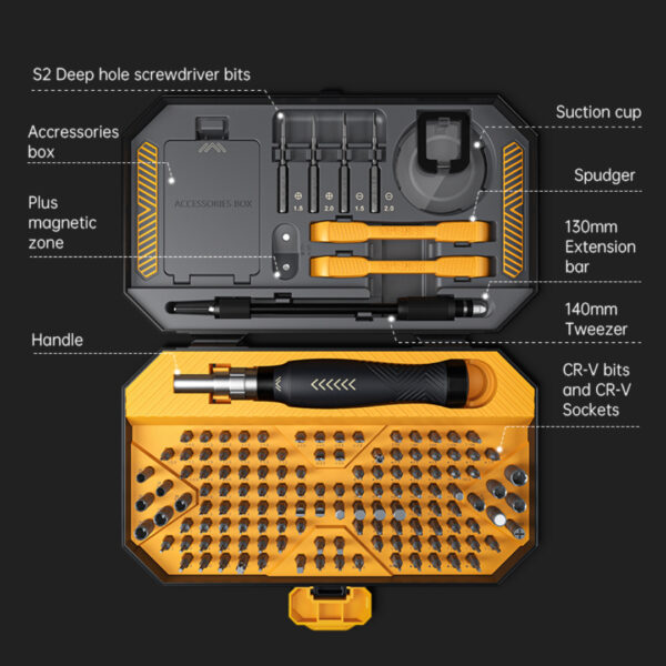 145 In 1 Electronics Repair Tool Set Precision Screwdriver Kit