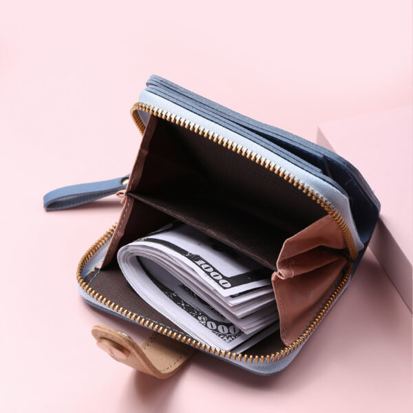 Drawstring Short Coin Purse Card Holder