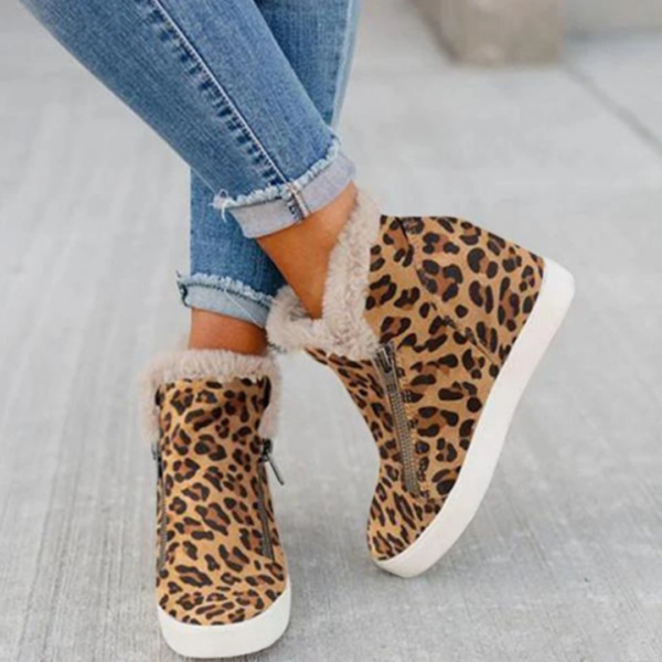 Zipper Wedge Ankle Booties 30444