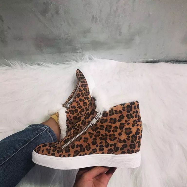 Zipper Wedge Ankle Booties 30444