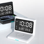 Digital Alarm Clock With 15W Fast Charging Phone Wireless Charger