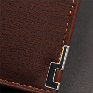 ארנק לגברים קצר מעור PU Slim Bifold עם 5 כיסי כרטיסי אשראי הזזה 2 ב-1 ארנק