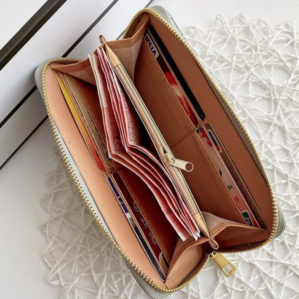 Mid-length zippered clutch in women's purse 12505 (6)