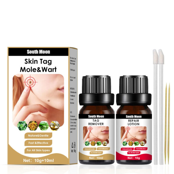 Mole And Wart Remover Set Natural Erase Liquid And Cream Remover +1 Repairment