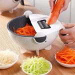 Multifunctional Vegetable Cutter With Drain Basket And Eight Types Of Knives
