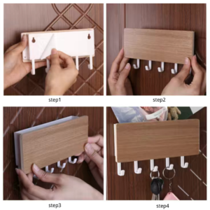 Solid wood storage hook 31049