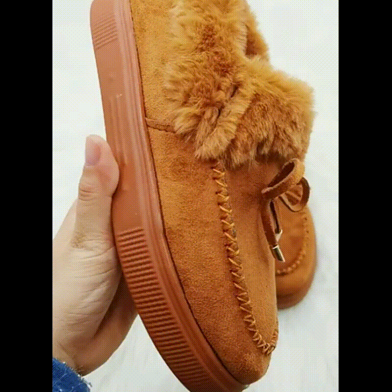 Bowknot Plush Warm Snow Boots Platform Boots