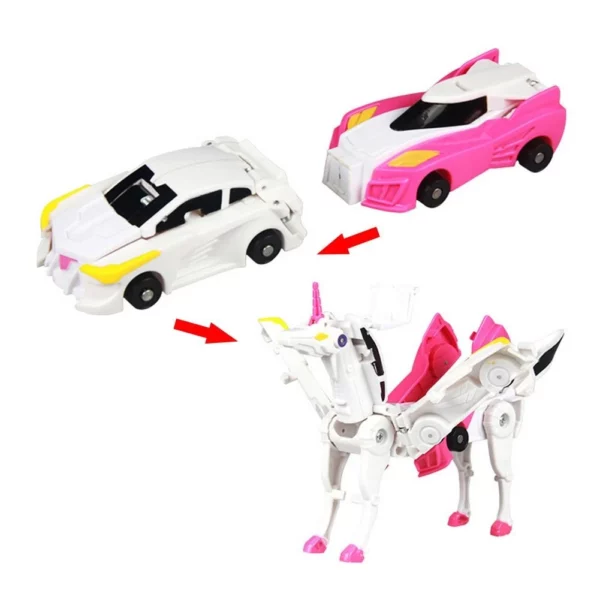 Deformation Toys Unicorn Transformation Car Toy Robot Transforming Magnet Car Turn Into Unicorn