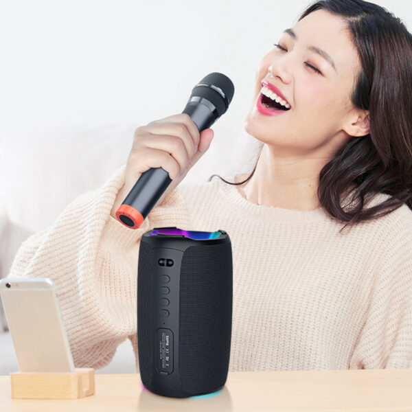 Portable Karaoke Set - Wireless Bluetooth Speaker With Microphone LED Effect