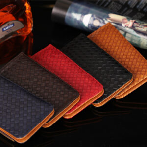 Women PU Leather Wallet Long Card Holder Button Click Wallet