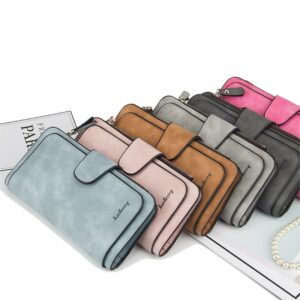 Scrub Leather Women's Wallet - Bifold Fashion Clutch Elegance And Functionality