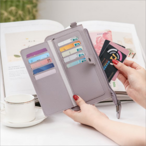 Fashion Women's Wallets Solid Color Zipper Wallet