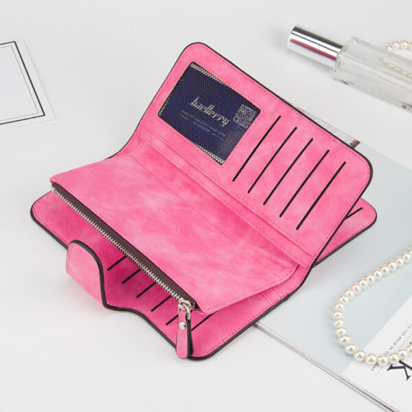 Scrub Leather Women's Wallet - Bifold Fashion Clutch Elegance And Functionality