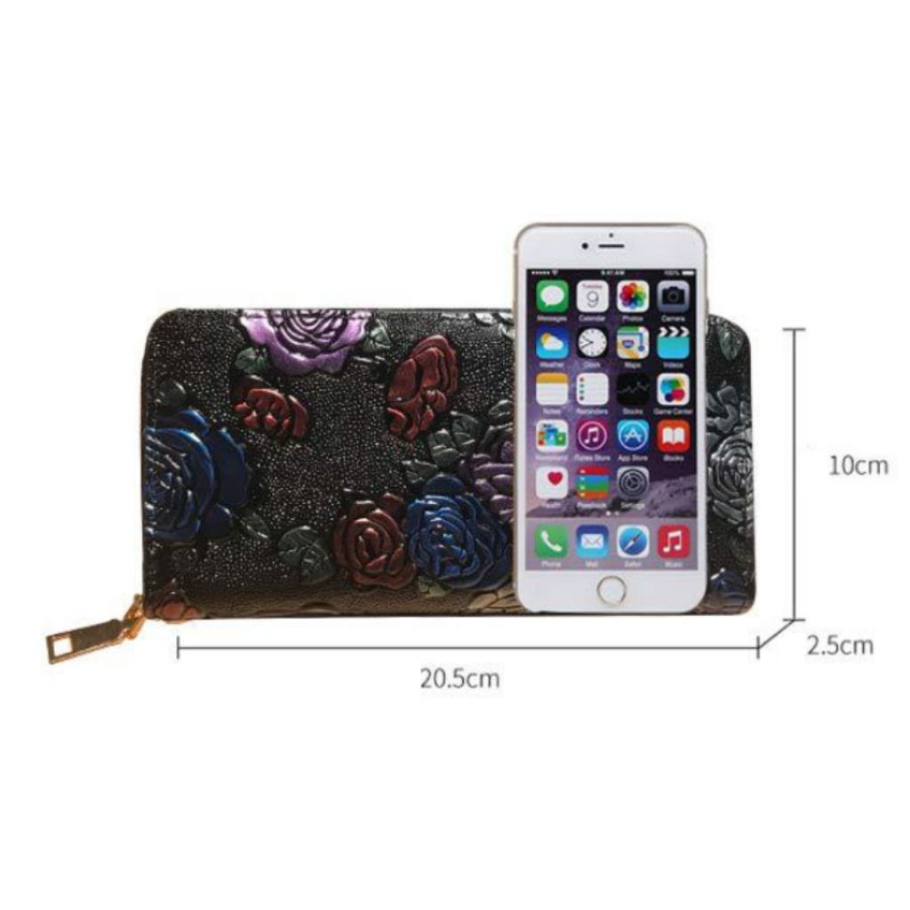 Women's zipper long wallet 11972