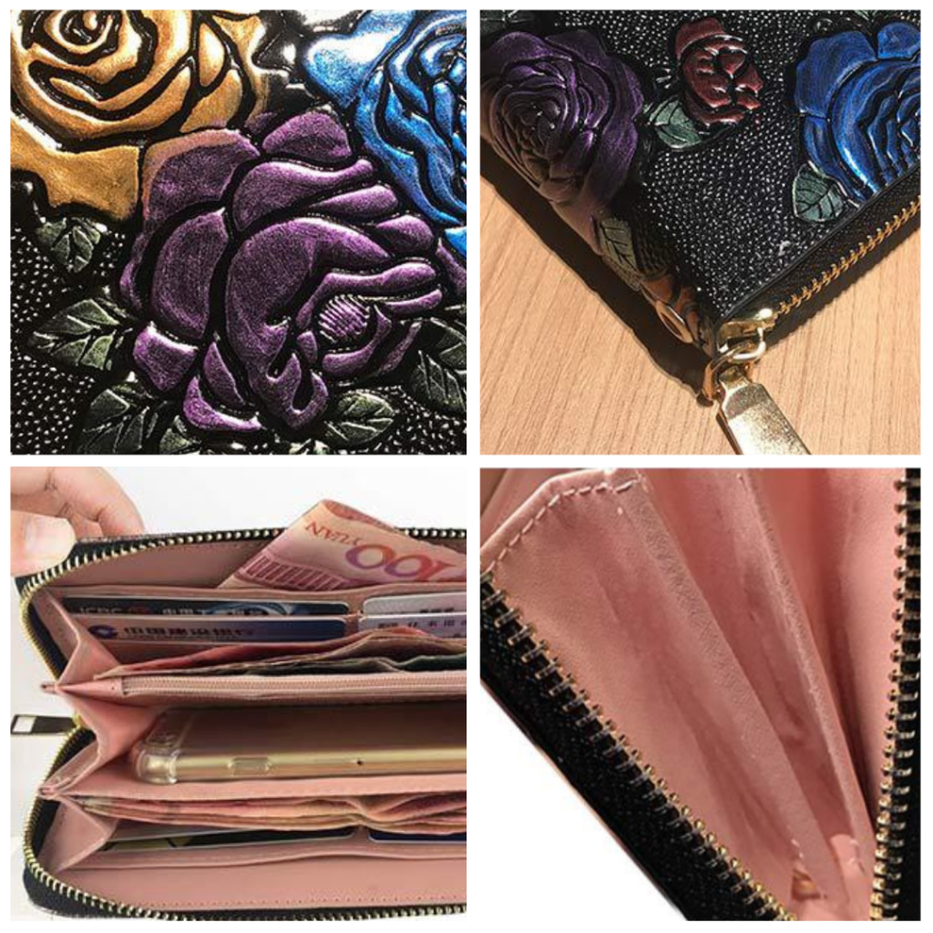 Women's zipper long wallet 11972