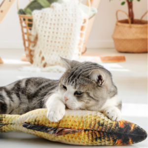 Fluffy Fishes Toy For Cat Chew Bite Supplies For Cat Kitten