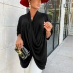 V Neck Wrap-around T-Shirt 32297