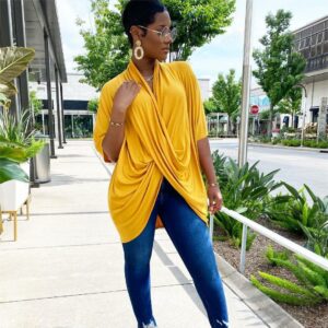 V Neck Wrap-around T-Shirt 32297