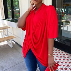 V Neck Wrap-around T-Shirt 32297