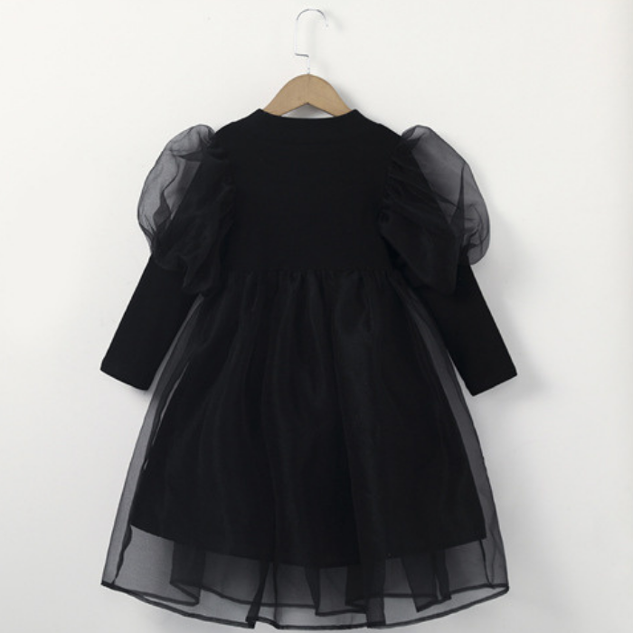 Puff Sleeve Tulle Dress 70407