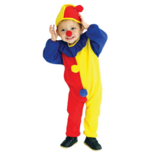 child's clown costume set cospaly clown jumpsuit with clown nose & hat for dress up parties Halloween 70400