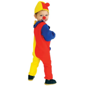 child's clown costume set cospaly clown jumpsuit with clown nose & hat for dress up parties Halloween 70400