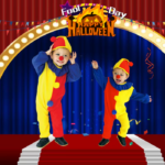 child's clown costume set cospaly clown jumpsuit with clown nose & hat for dress up parties Halloween 70400 (5)