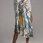 Floral Printing V-Neck Tied Bohemia Beach Dress Cover-Up Stylish And Cool