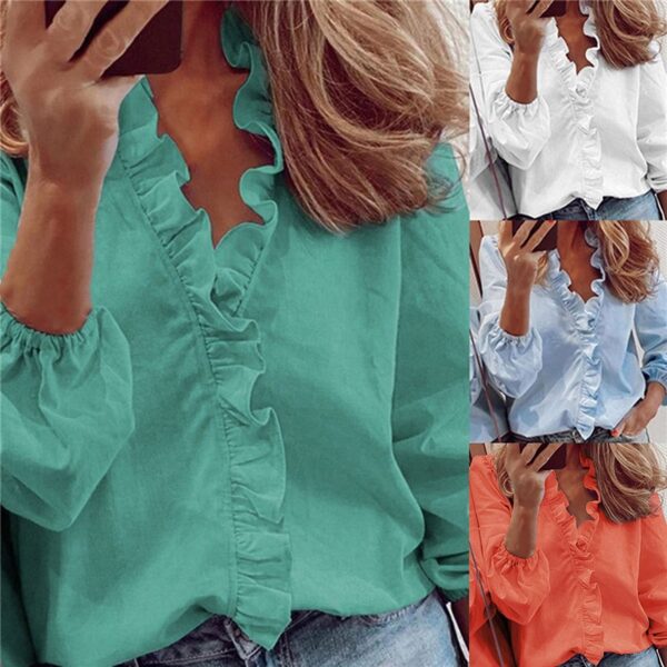 Ruffle Collar Top 30224