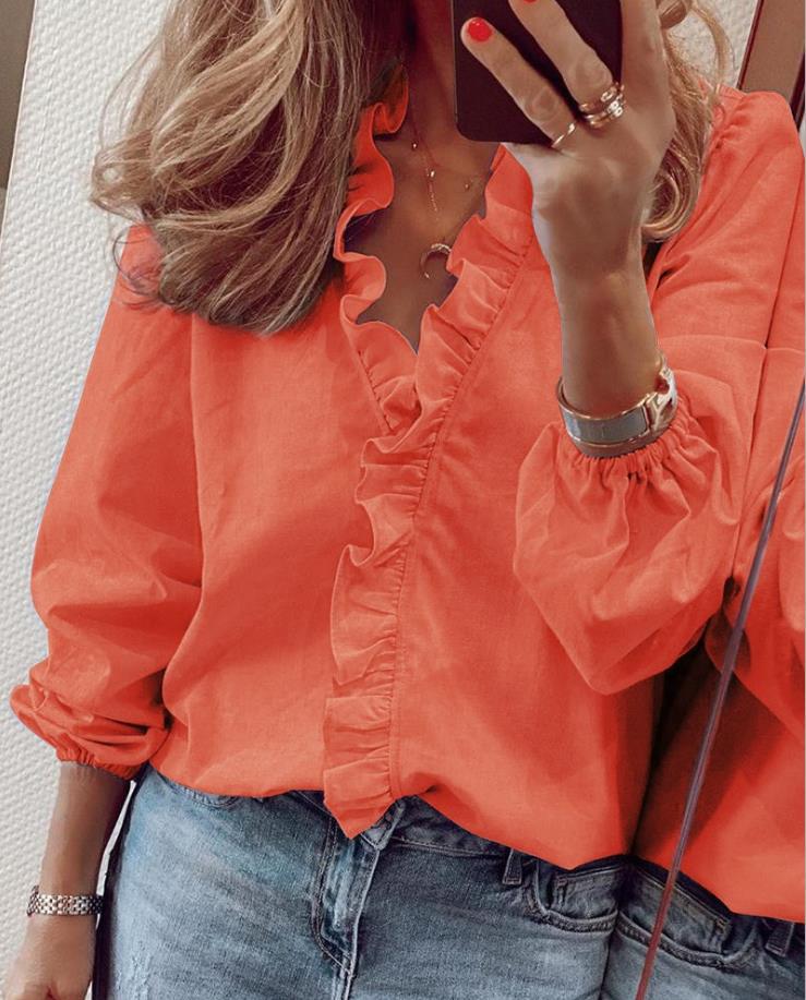 Ruffle Collar Top 30224
