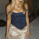 Women's Denim Corset Tank Top 33020