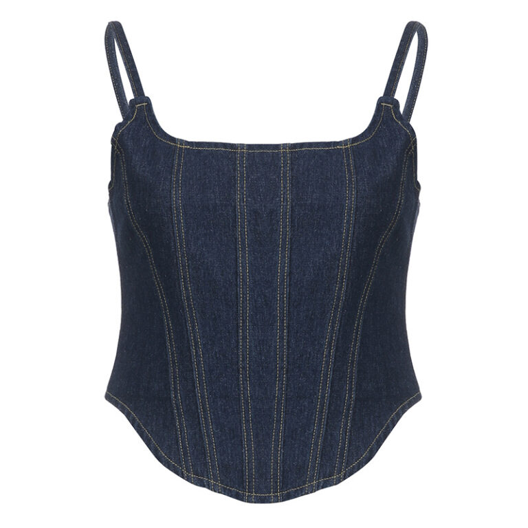 Women's Denim Corset Tank Top 33020