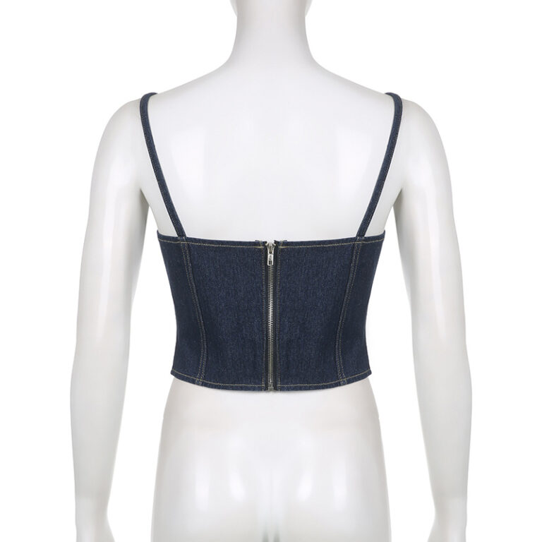 Women's Denim Corset Tank Top 33020