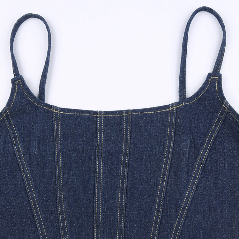 Women's Denim Corset Tank Top 33020