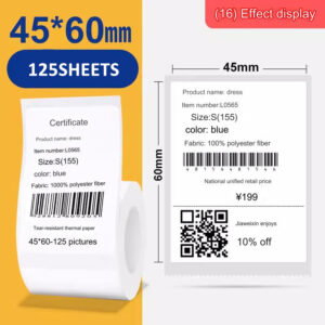 Labels compatible with any inkless smart label printer including NIMBOT B1, B21