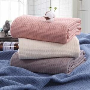 Luxurious Cotton Waffle Blanket – Comfortable, Breathable, Stylish