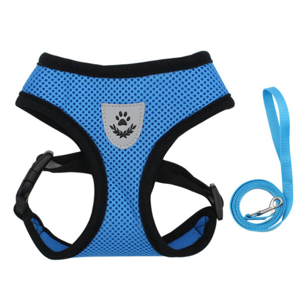 Vibrant Reflective Mesh Dog Harness - Adjustable & Breathable